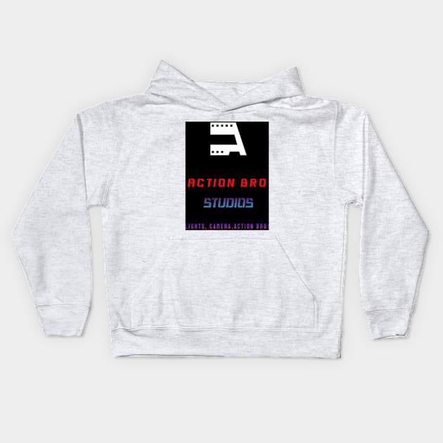 Film strip logo with new slogan Kids Hoodie by Action bro studios merch